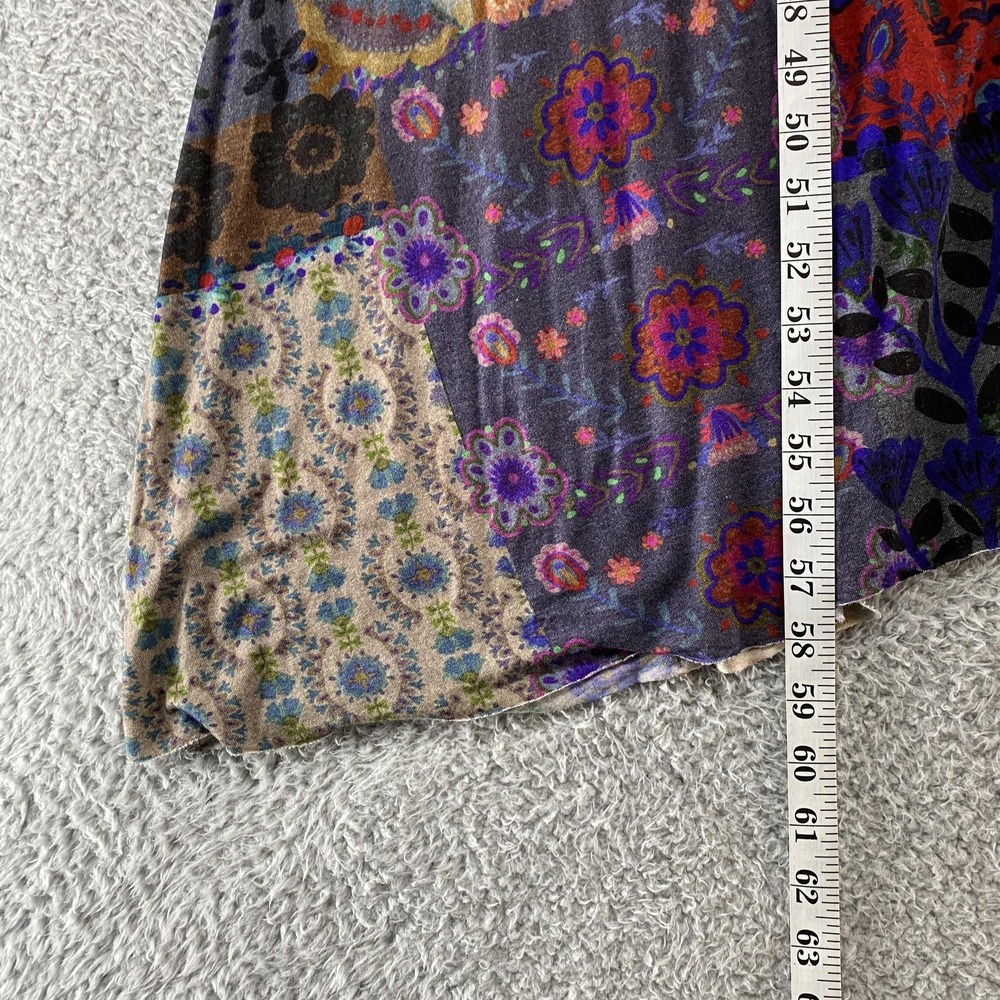 Natural Life Maxi Dress Womens XL Patchwork Floral Boho Jersey Long Sleeve - Picture 6 of 13